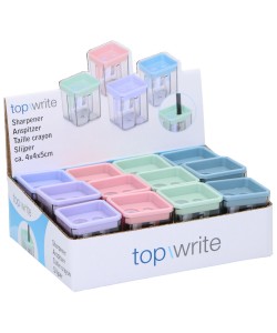 Ξύστρα Τετράγωνη Σε 4 Χρώματα TOPWRITE