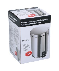Κάδος Πεντάλ 3L Ανοξείδωτο Ατσάλι
