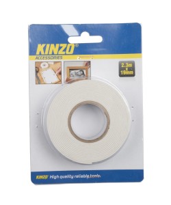Ταινία Διπλής Όψης 2.3m x 19mm KINZO