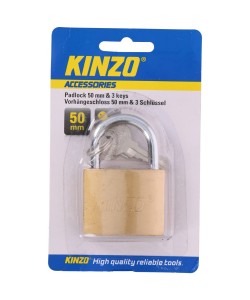 Λουκέτο 50mm με 3 Κλειδιά KINZO