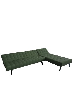 Καναπές Κρεβάτι Γωνιακός ArteLibre MAGUS Πράσινο Ύφασμα 254x77/163x74cm