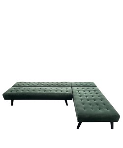 Καναπές Κρεβάτι Γωνιακός ArteLibre MAGUS Πράσινο Ύφασμα 254x77/163x74cm