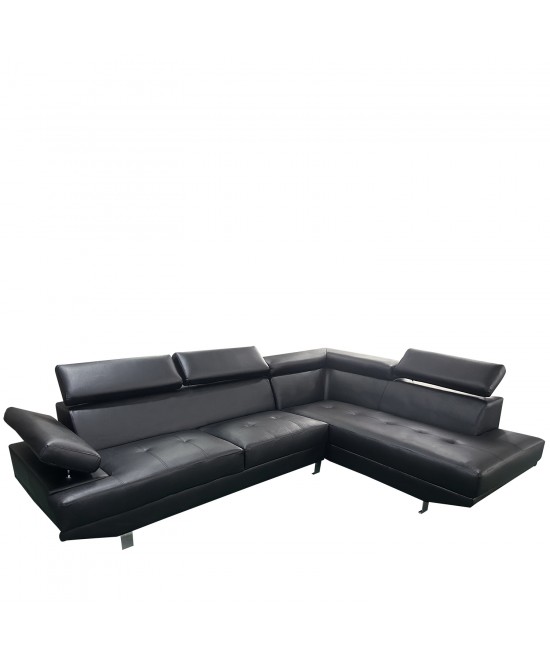 Καναπές Γωνιακός ArteLibre MASAL Μαύρο PU 280x185x85cm Καναπές Γωνιακός ArteLibre MASAL Μαύρο PU 280x185x85cm