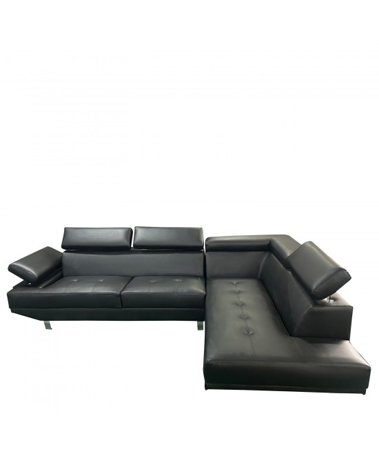 Καναπές Γωνιακός ArteLibre MASAL Μαύρο PU 280x185x85cm Καναπές Γωνιακός ArteLibre MASAL Μαύρο PU 280x185x85cm