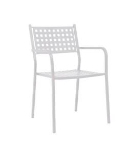 Πολυθρόνα Κήπου ArteLibre MONTU Λευκό Μέταλλο 54x51x84cm