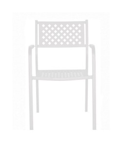 Πολυθρόνα Κήπου ArteLibre MONTU Λευκό Μέταλλο 54x51x84cm