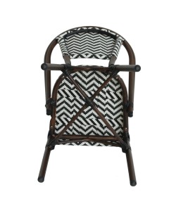 Πολυθρόνα Κήπου ArteLibre RYOTA Λευκό/Μαύρο/Καφέ Μπαμπού/Rattan 48x56x86cm Πολυθρόνα Κήπου ArteLibre RYOTA Λευκό/Μαύρο/Καφέ Μπαμπού/Rattan 48x56x86cm