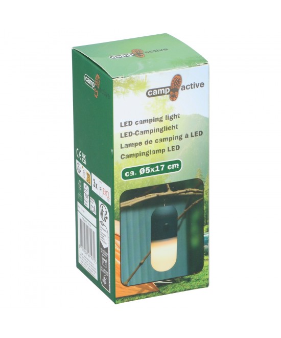 Φωτιστικό Camping Οβάλ Μαύρο/Λευκό 5x17cm CAMP ACTIVE Φωτιστικό Camping Οβάλ Μαύρο/Λευκό 5x17cm CAMP ACTIVE