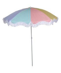 Ομπρέλα Παραλίας Πολύχρωμο Με Φουντίτσες