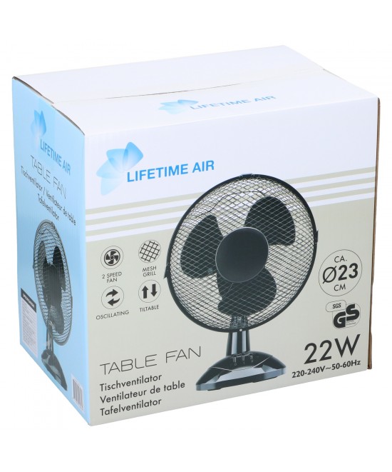Επιτραπέζιος Ανεμιστήρας Μαύρο 230V 23cm 23W LIFETIME AIR Επιτραπέζιος Ανεμιστήρας Μαύρο 230V 23cm 23W LIFETIME AIR