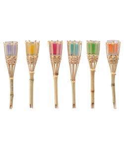 Κερί Πυρσός Citronella Μπαμπού Σε 6 Χρώματα ARTI CASA