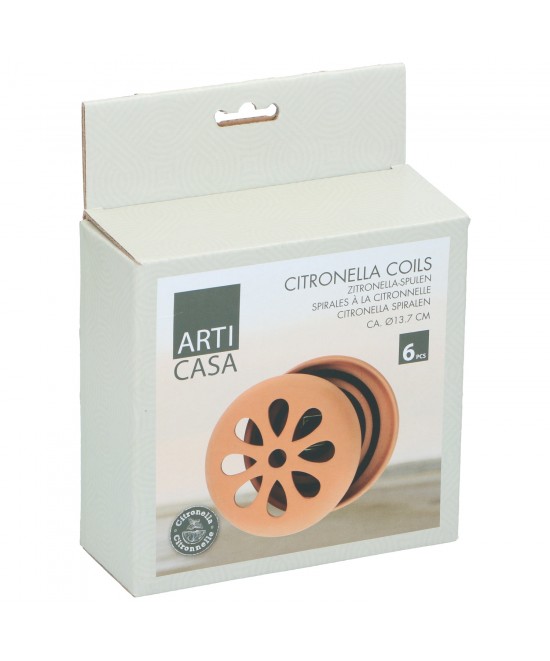 Σετ Σπείρες Citronella Σε Δοχείο Τερακότα 7Τμχ ARTI CASA