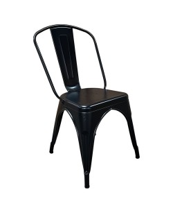 Καρέκλα ArteLibre Βιομηχανικού Τύπου Vintage TOLIKO Μαύρο Ματ Μέταλλο 44x49x84cm
