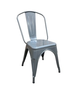 Καρέκλα ArteLibre Βιομηχανικού Τύπου Vintage TOLIKO Γκρι Μέταλλο 44x49x84cm