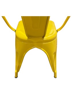 Καρέκλα ArteLibre Βιομηχανικού Τύπου Vintage TOLIKO Κίτρινο Μέταλλο 44x49x84cm Καρέκλα ArteLibre Βιομηχανικού Τύπου Vintage TOLIKO Κίτρινο Μέταλλο 44x49x84cm