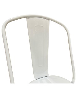 Καρέκλα ArteLibre Βιομηχανικού Τύπου Vintage TOLIKO Λευκό Μέταλλο 44x49x84cm Καρέκλα ArteLibre Βιομηχανικού Τύπου Vintage TOLIKO Λευκό Μέταλλο 44x49x84cm