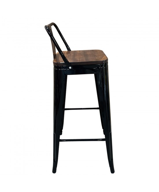 Σκαμπό Bar ArteLibre Βιομηχανικού Τύπου Vintage MOLERO II Μαύρο/Καφέ Μέταλλο/Ξύλο 44x44x94cm Σκαμπό Bar ArteLibre Βιομηχανικού Τύπου Vintage MOLERO II Μαύρο/Καφέ Μέταλλο/Ξύλο 44x44x94cm