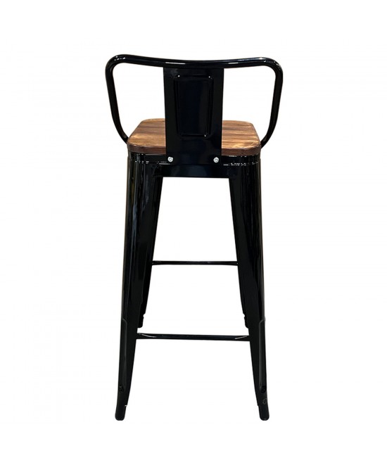 Σκαμπό Bar ArteLibre Βιομηχανικού Τύπου Vintage MOLERO II Μαύρο/Καφέ Μέταλλο/Ξύλο 44x44x94cm Σκαμπό Bar ArteLibre Βιομηχανικού Τύπου Vintage MOLERO II Μαύρο/Καφέ Μέταλλο/Ξύλο 44x44x94cm