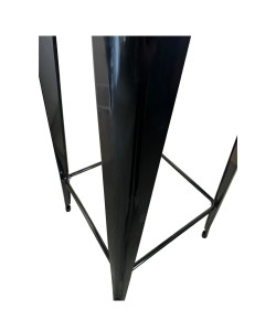 Τραπέζι Bar ArteLibre Βιομηχανικού Τύπου Vintage ARTEKTO Μαύρο/Καφέ Μέταλλο/Ξύλο 60x60x103cm