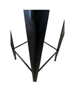 Τραπέζι Bar ArteLibre Βιομηχανικού Τύπου Vintage ARTEKTO Μαύρο Μέταλλο/Ξύλο 60x60x103cm