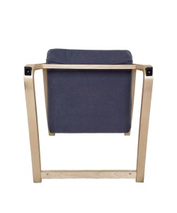 Πολυθρόνα ArteLibre NORDVIK Γκρι/Φυσικό Ύφασμα/Ξύλο 60x71x105cm