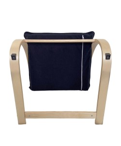 Πολυθρόνα ArteLibre VESNA Μαύρο/Φυσικό Ύφασμα/Ξύλο 67x78x92cm