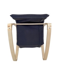 Πολυθρόνα Κουνιστή ArteLibre LUNDRA Μαύρο/Φυσικό Ύφασμα/Ξύλο 67x127x91cm