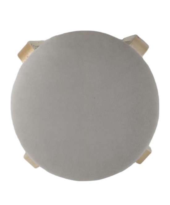 Σκαμπό ArteLibre MILOA Mπεζ/Φυσικό Ύφασμα/Ξύλο 42x42x45cm