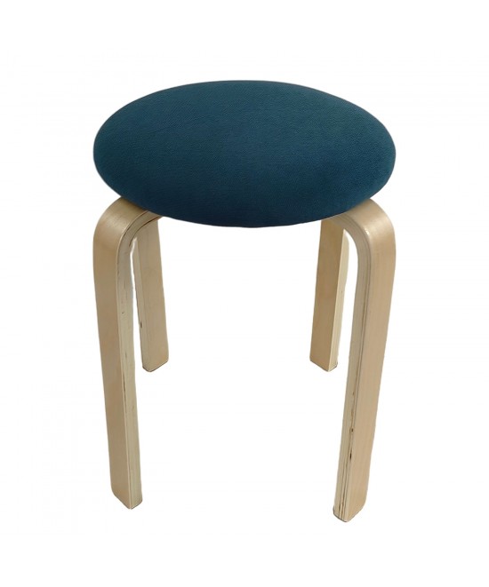 Σκαμπό ArteLibre MILOA Μπλε/Φυσικό Ύφασμα/Ξύλο 42x42x45cm Σκαμπό ArteLibre MILOA Μπλε/Φυσικό Ύφασμα/Ξύλο 42x42x45cm