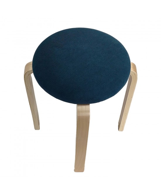 Σκαμπό ArteLibre MILOA Μπλε/Φυσικό Ύφασμα/Ξύλο 42x42x45cm Σκαμπό ArteLibre MILOA Μπλε/Φυσικό Ύφασμα/Ξύλο 42x42x45cm
