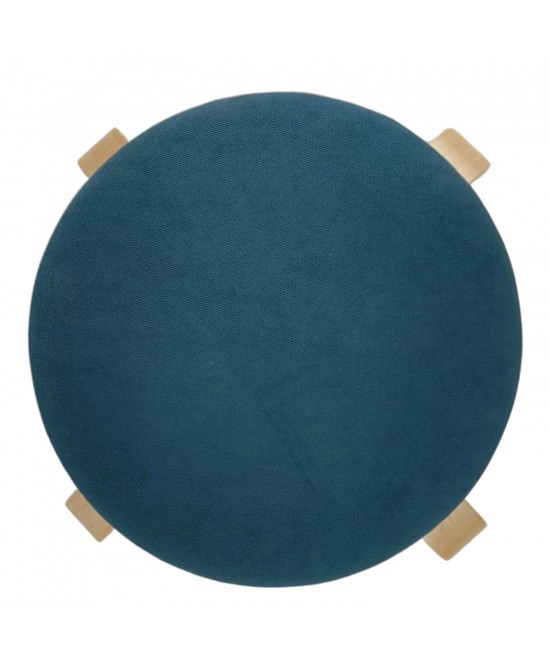 Σκαμπό ArteLibre MILOA Μπλε/Φυσικό Ύφασμα/Ξύλο 42x42x45cm Σκαμπό ArteLibre MILOA Μπλε/Φυσικό Ύφασμα/Ξύλο 42x42x45cm