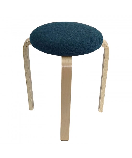 Σκαμπό ArteLibre MILOA Μπλε/Φυσικό Ύφασμα/Ξύλο 42x42x45cm Σκαμπό ArteLibre MILOA Μπλε/Φυσικό Ύφασμα/Ξύλο 42x42x45cm