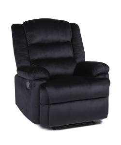 Πολυθρόνα Ανακλινόμενη ArteLibre CARINAE Μαύρο Βελούδο 93x90x100cm