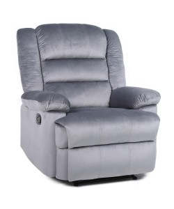 Πολυθρόνα Ανακλινόμενη ArteLibre CARINAE Γκρι Βελούδο 93x90x100cm