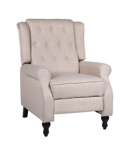 Πολυθρόνα Ανακλινόμενη ArteLibre ALNAIR Μπεζ Ύφασμα 78x85x104cm