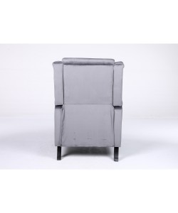 Πολυθρόνα Ανακλινόμενη ArteLibre ALNAIR Γκρι Βελούδο 78x85x104cm