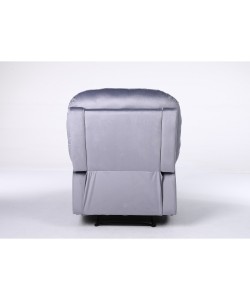 Πολυθρόνα Ανακλινόμενη ArteLibre NASHIRA Γκρι Βελούδο 88x90x99cm