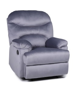 Πολυθρόνα Ανακλινόμενη ArteLibre NASHIRA Γκρι Βελούδο 88x90x99cm