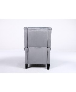 Πολυθρόνα Ανακλινόμενη ArteLibre MARKEB Γκρι Βελούδο 72x84x97cm
