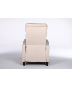 Πολυθρόνα Ανακλινόμενη ArteLibre ATRIA Εκρού Βελούδο 67.5x90x104cm