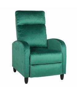 Πολυθρόνα Ανακλινόμενη ArteLibre ATRIA Πράσινο Βελούδο 67.5x90x104cm