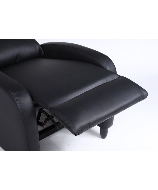 Πολυθρόνα Ανακλινόμενη ArteLibre ATRIA Μαύρο PU 67.5x90x104cm