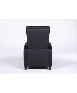 Πολυθρόνα Ανακλινόμενη ArteLibre ATRIA Μαύρο PU 67.5x90x104cm