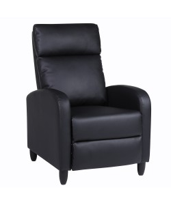 Πολυθρόνα Ανακλινόμενη ArteLibre ATRIA Μαύρο PU 67.5x90x104cm