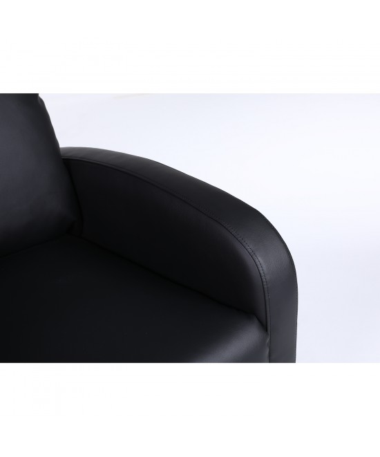 Πολυθρόνα Ανακλινόμενη ArteLibre ATRIA Μαύρο PU 67.5x90x104cm