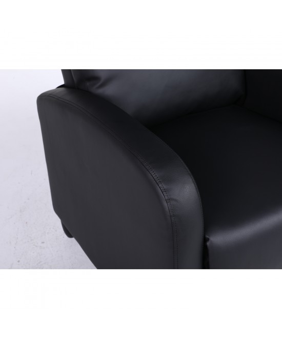 Πολυθρόνα Ανακλινόμενη ArteLibre ATRIA Μαύρο PU 67.5x90x104cm