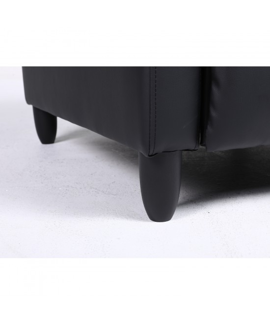 Πολυθρόνα Ανακλινόμενη ArteLibre ATRIA Μαύρο PU 67.5x90x104cm