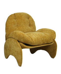 Πολυθρόνα ArteLibre ANANKE Κίτρινο Ύφασμα/Μέταλλο/Ξύλο 85x78x84cm