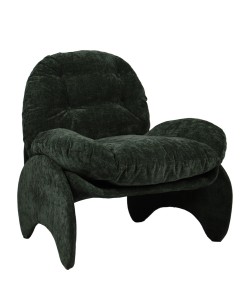 Πολυθρόνα ArteLibre ANANKE Πράσινο Ύφασμα/Μέταλλο/Ξύλο 85x78x84cm