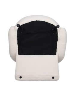 Πολυθρόνα ArteLibre PASIPHAE Μπεζ Ύφασμα/Μέταλλο/Ξύλο 80x86x80cm